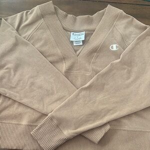 Champion Beige V-Neck Pullover